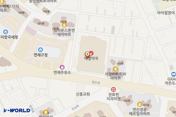 부산 연제구 이마트연제점 위치 지도 — 부산광역시 연제구 연수로 89