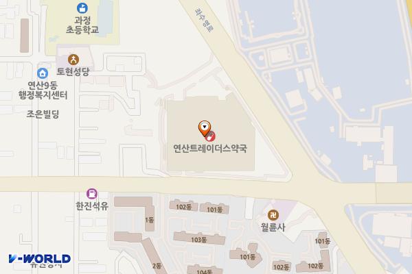 부산 연제구 이마트T연산점 위치 지도 — 부산광역시 연제구 좌수영로 241