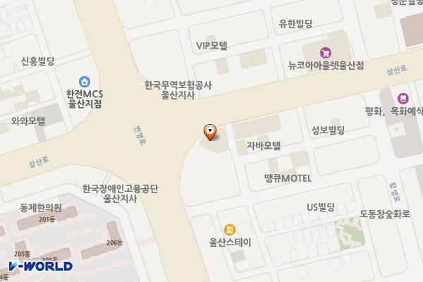 울산 남구 신라스테이울산 위치 지도 — 울산광역시 남구 삼산로 200