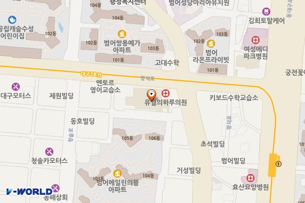 대구 수성구 호텔라온제나 위치 지도 — 대구광역시 수성구 범어천로 73
