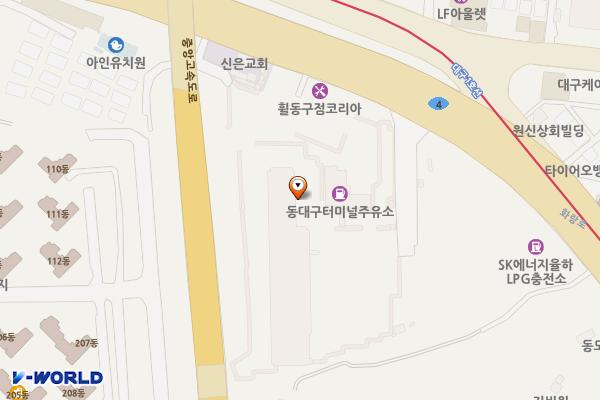 대구 동구 동대구화물터미널 위치 지도 — 대구광역시 동구 화랑로 584