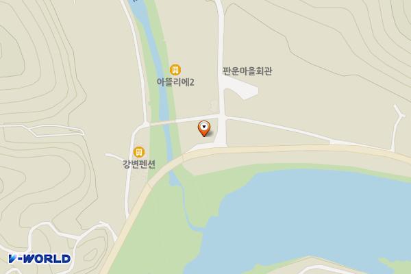 판운쉼터 앞 위치 지도 — 강원특별자치도 영월군 주천면 송학주천로 2141