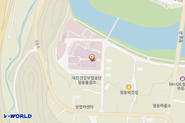 경북 청송군 청송군보건의료원 위치 지도 — 경상북도 청송군 청송읍 의료원길 19
