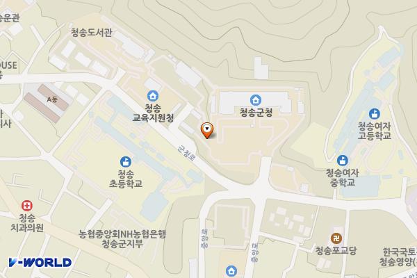 경북 청송군 청송군청 위치 지도 — 경상북도 청송군 청송읍 군청로 51