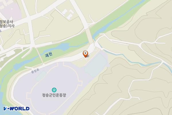 경북 청송군 청송군민운동장 위치 지도 — 경상북도 청송군 청송읍 중앙로 306-39