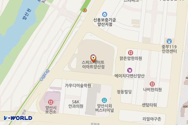 경남 양산시 이마트양산점 위치 지도 — 경상남도 양산시 양산역6길 12