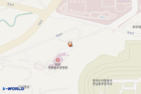 전남 화순군 화순푸른솔요양병원 위치 지도 — 전남광주통합특별시 화순군 화순읍 화동로 68-3