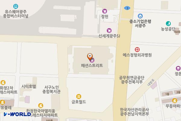 광주 서구 이마트광주점 위치 지도 — 전남광주통합특별시 서구 죽봉대로 61