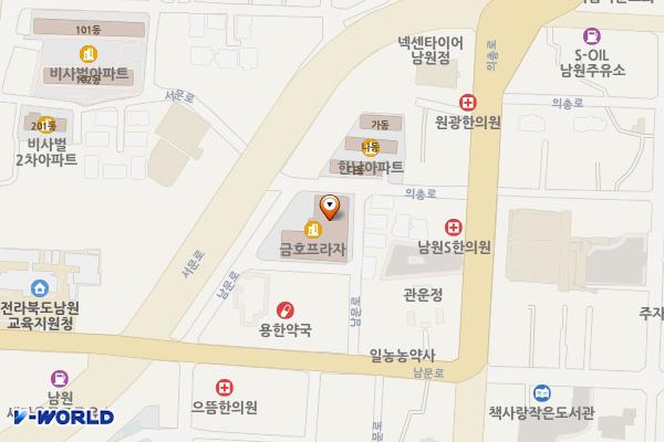 전북 남원시 이마트남원점 위치 지도 — 전북특별자치도 남원시 남문로 385-16
