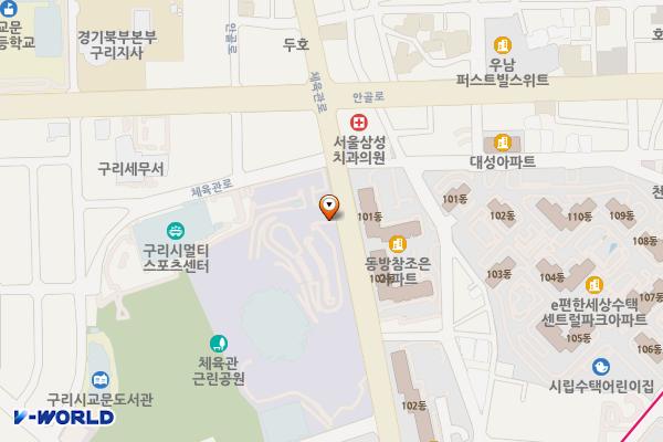 펌프킨 이밥 구리시체육관 위치 지도 — 경기도 구리시 체육관로 131