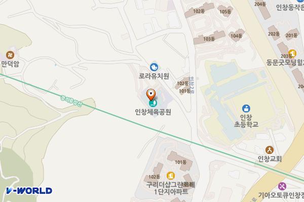 펌프킨 이밥 구리국민체육센터 위치 지도 — 경기도 구리시 인창2로27번길 11