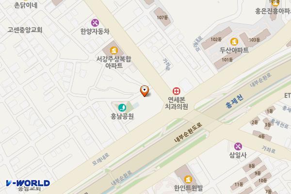 현대교통 홍은동차고지 위치 지도 — 서울특별시 서대문구 모래내로 289