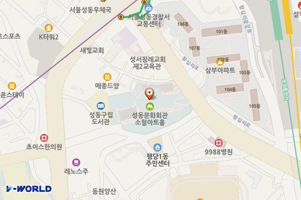 펌프킨 이밥 성동문화회관 위치 지도 — 서울특별시 성동구 왕십리로 281