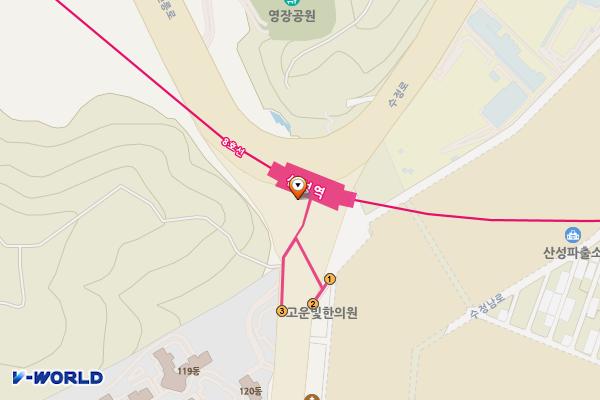 펌프킨 이밥 효성주차장 위치 지도 — 경기도 성남시 수정구 수정로 지하365