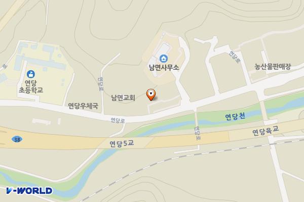 연당로 39 (도로변) 위치 지도 — 강원특별자치도 영월군 남면 연당로 41