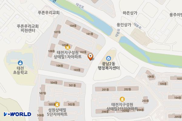 펌프킨 이밥 광남2동행정복지센터 위치 지도 — 경기도 광주시 태봉로 45