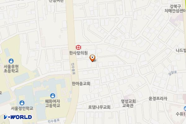 동아운수 수유동2차 차고지 위치 지도 — 서울특별시 강북구 인수봉로38길 13-3