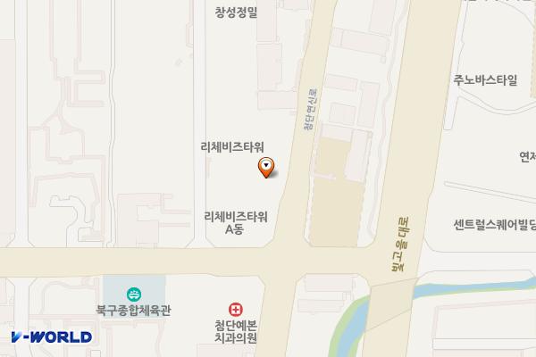 첨단리채비즈타워 지식산업센터 위치 지도 — 전남광주통합특별시 북구 첨단연신로 45