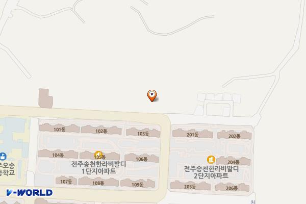 천마빌딩 위치 지도 — 전북특별자치도 전주시 덕진구 사근1길 57