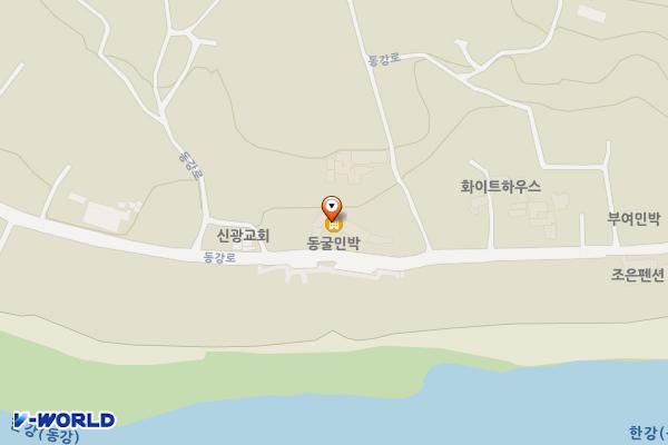 삼옥리 동굴민박 건너편 위치 지도 — 강원특별자치도 영월군 영월읍 동강로 630