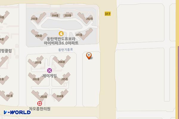 동탄역 에이스큐브 위치 지도 — 경기도 화성시 동탄기흥로 475