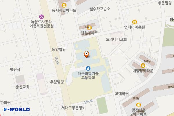 대구 과학기술고등학교 위치 지도 — 대구광역시 서구 당산로 228