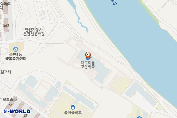 대구 이룸고등학교 위치 지도 — 대구광역시 북구 복현로8길 16-54