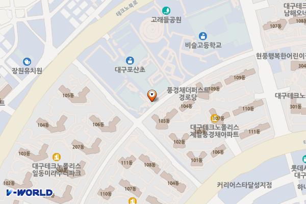 대구 포산초등학교 위치 지도 — 대구광역시 달성군 현풍읍 테크노북로 80