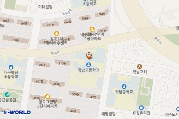 대구 학남고등학교 위치 지도 — 대구광역시 북구 학남로 78