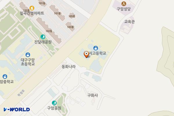 대구 함지고등학교 위치 지도 — 대구광역시 북구 학정로48길 46