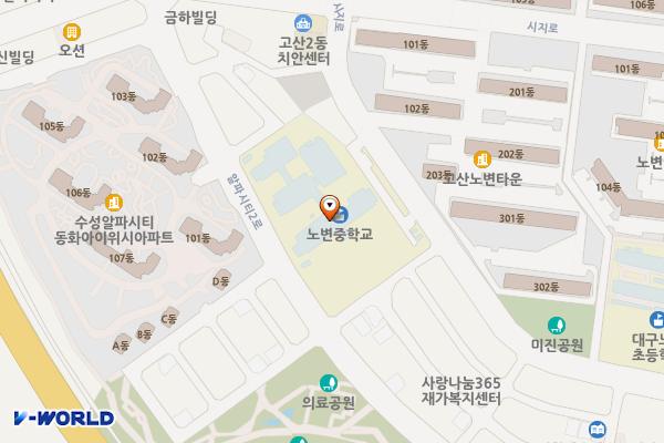 대구 노변중 위치 지도 — 대구광역시 수성구 시지로 66