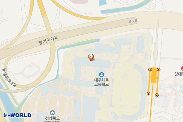 대구 체육고등학교 위치 지도 — 대구광역시 북구 칠곡중앙대로136길 29