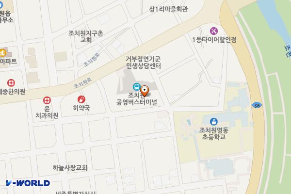 세종 고용복지플러스센터 위치 지도 — 세종특별자치시 조치원읍 터미널안길 60