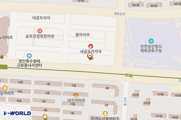 인천 부평구 글로리병원 위치 지도 — 인천광역시 부평구 길주로 655