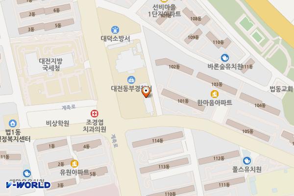 대전 대덕경찰서 위치 지도 — 대전 대덕구 계족로 670