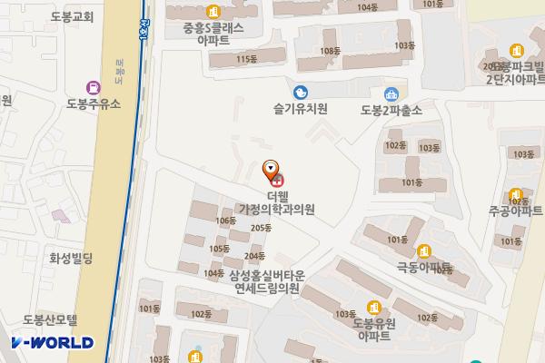힐스테이트 도봉역 웰가 위치 지도 — 서울특별시 도봉구 도봉로180나길 19