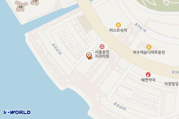 디아일랜드부설주차장 위치 지도 — 전남광주통합특별시 여수시 웅천남5로 50