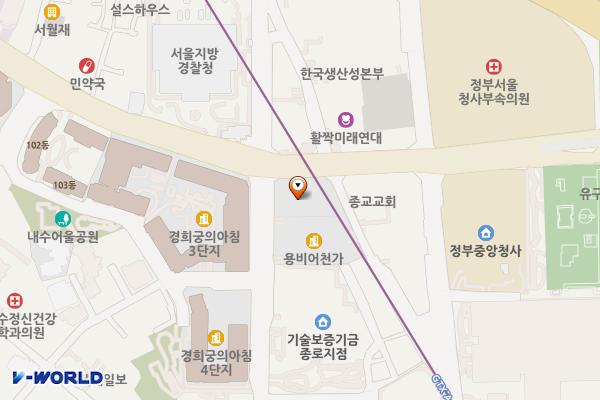 광화문시대 위치 지도 — 서울특별시 종로구 사직로8길 42