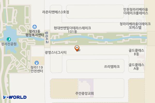 스위트클래스청라 위치 지도 — 인천광역시 서해구 청라한내로72번길 7-11