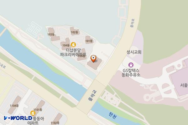 더샵 분당파크리버201동 위치 지도 — 경기도 성남시 분당구 돌마로 169