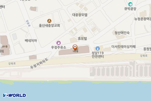 울산태화강아이파크오피스텔 위치 지도 — 울산 중구 학성로 38