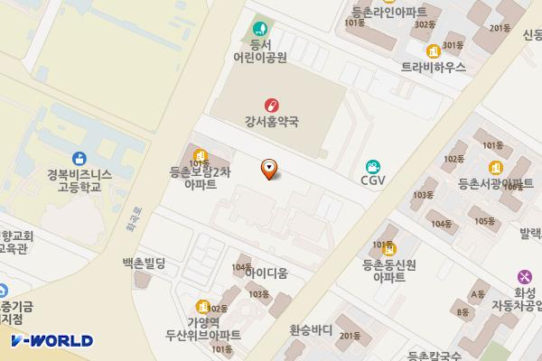현대센트럴가양오피스텔 위치 지도 — 서울특별시 강서구 화곡로66길 20
