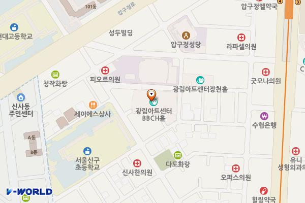 광림교회사회봉사관 주차장 위치 지도 — 서울 강남구 논현로163길 33