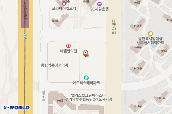 광장프리미엄빌2차 위치 지도 — 경기도 화성시 동탄오산로 86-7