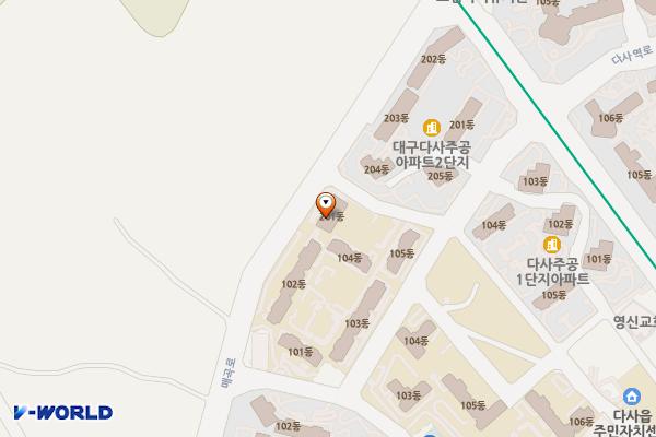 다사역 삼정그린코아 더베스트 위치 지도 — 대구광역시 달성군 다사읍 매곡로14길 8