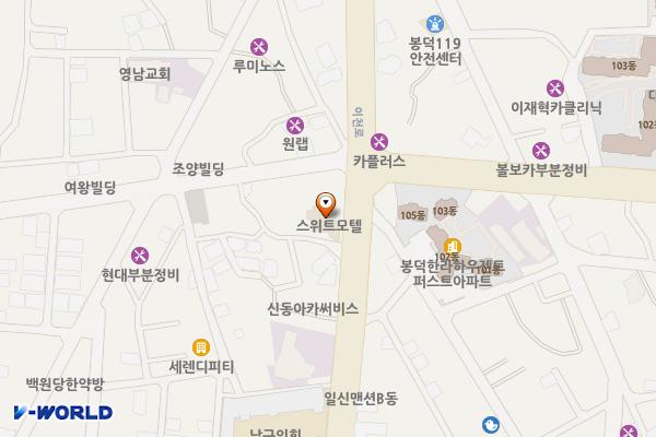 스타모텔 위치 지도 — 대구광역시 남구 이천로 69