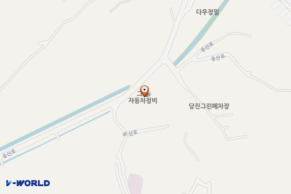 그린자동차정비공업㈜ 위치 지도 — 충청남도 당진시 송산로 60