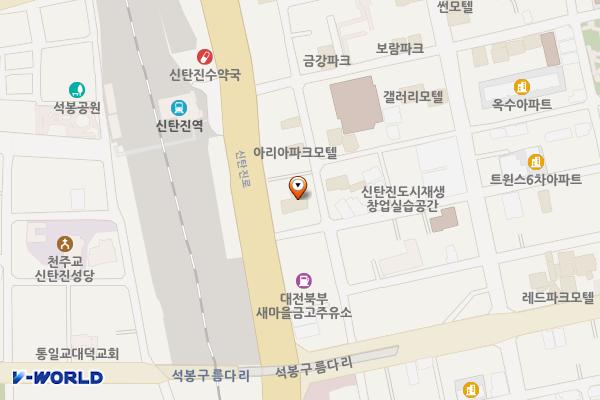 아로마모텔 위치 지도 — 대전광역시 대덕구 신탄진동로7번길 29