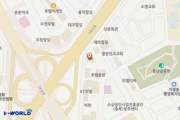 모텔돌비하우스 위치 지도 — 충청북도 청주시 흥덕구 풍년로205번길 13