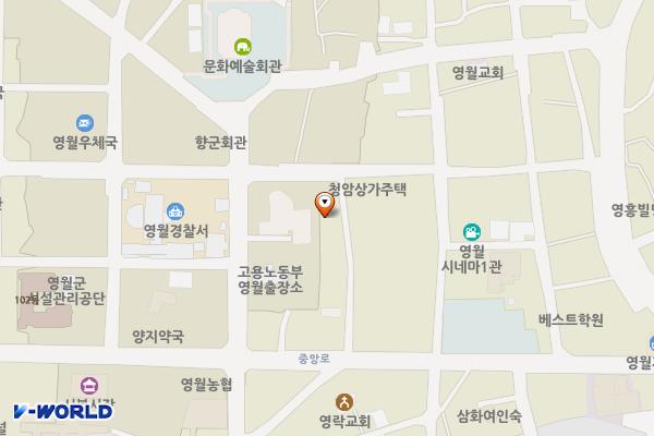 카페메이트↔영월웨딩홀 사이 위치 지도 — 강원특별자치도 영월군 영월읍 단종로16번길 18-6